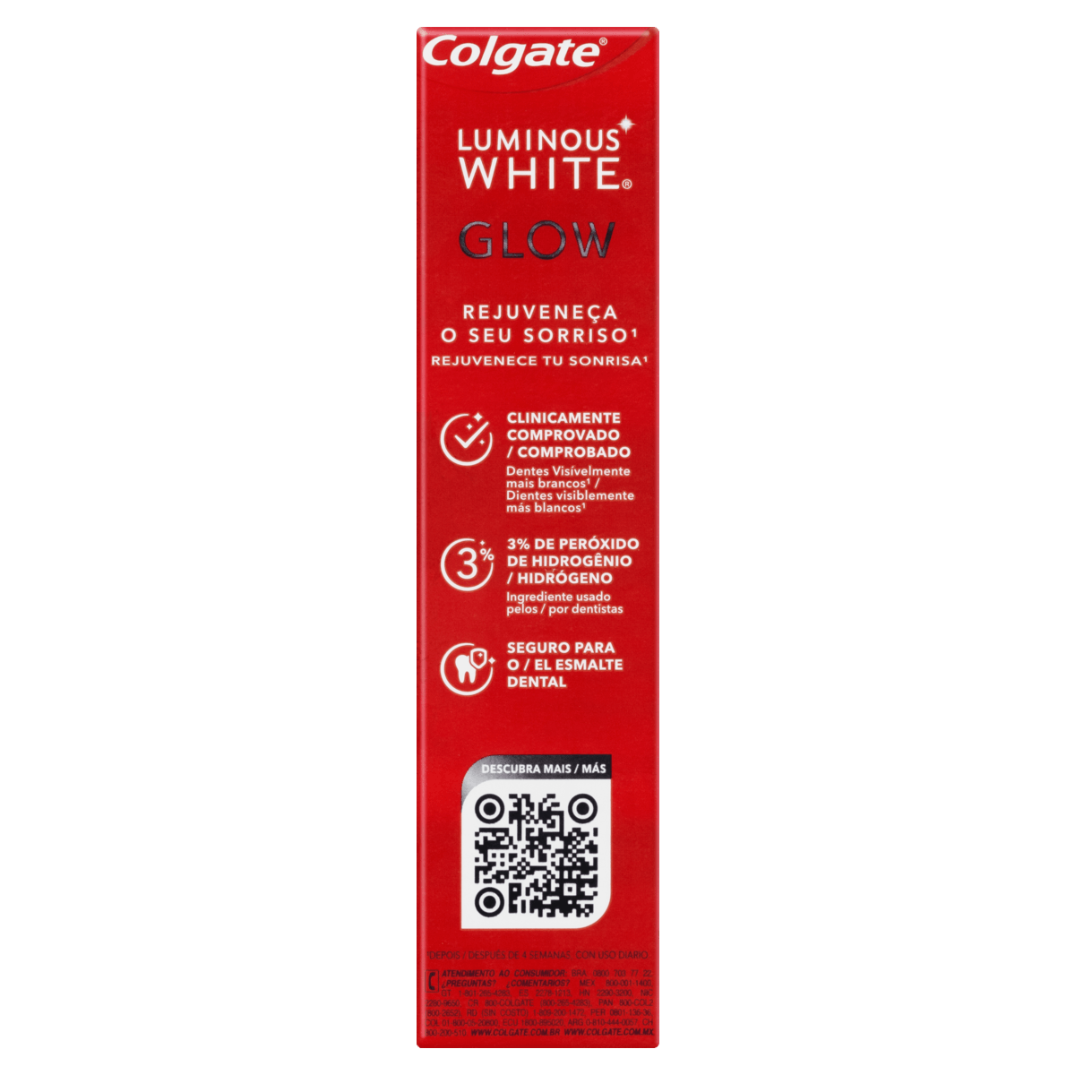 Creme Dental Glow Mint Colgate Luminous White Caixa 70g - Imagem 3