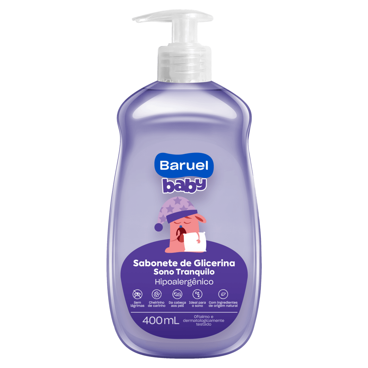 SABONETE LÍQUIDO BARUEL BABY SONO TRANQUILO 400ML - Imagem 3