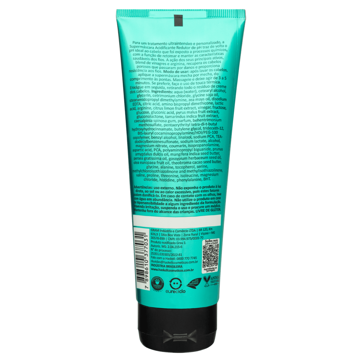 Super Máscara Haskell Acidificante Redutor de PH – 240g - Imagem 2