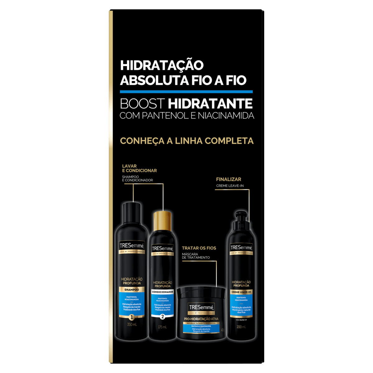 Kit Tresemmé Shampoo 350ml + Condicionador 175ml Hidratação Profunda - Imagem 2