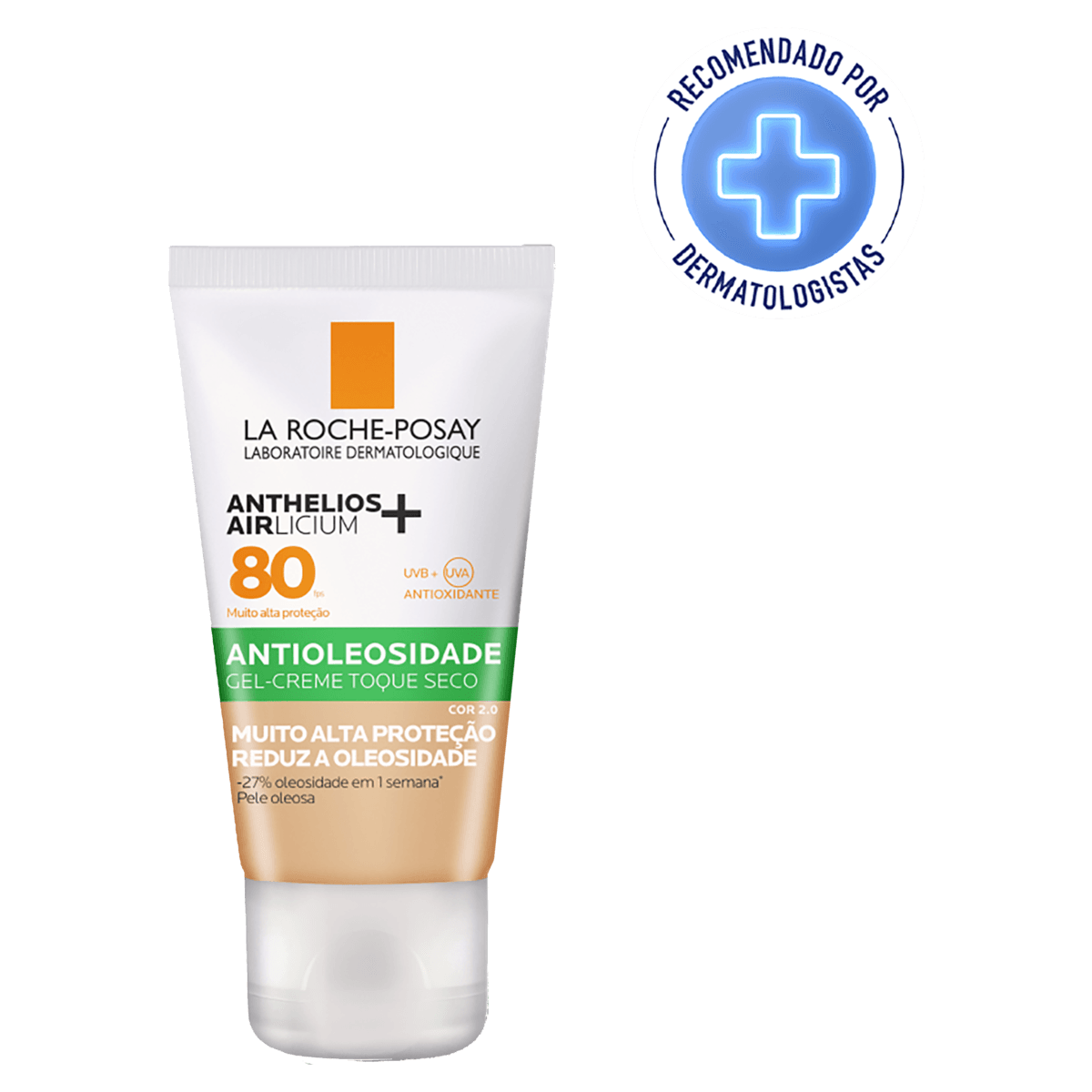 Protetor Solar Facial La Roche-Posay Anthelios Airlicium FPS 80 Gel Creme Cor 2.0 – 40g