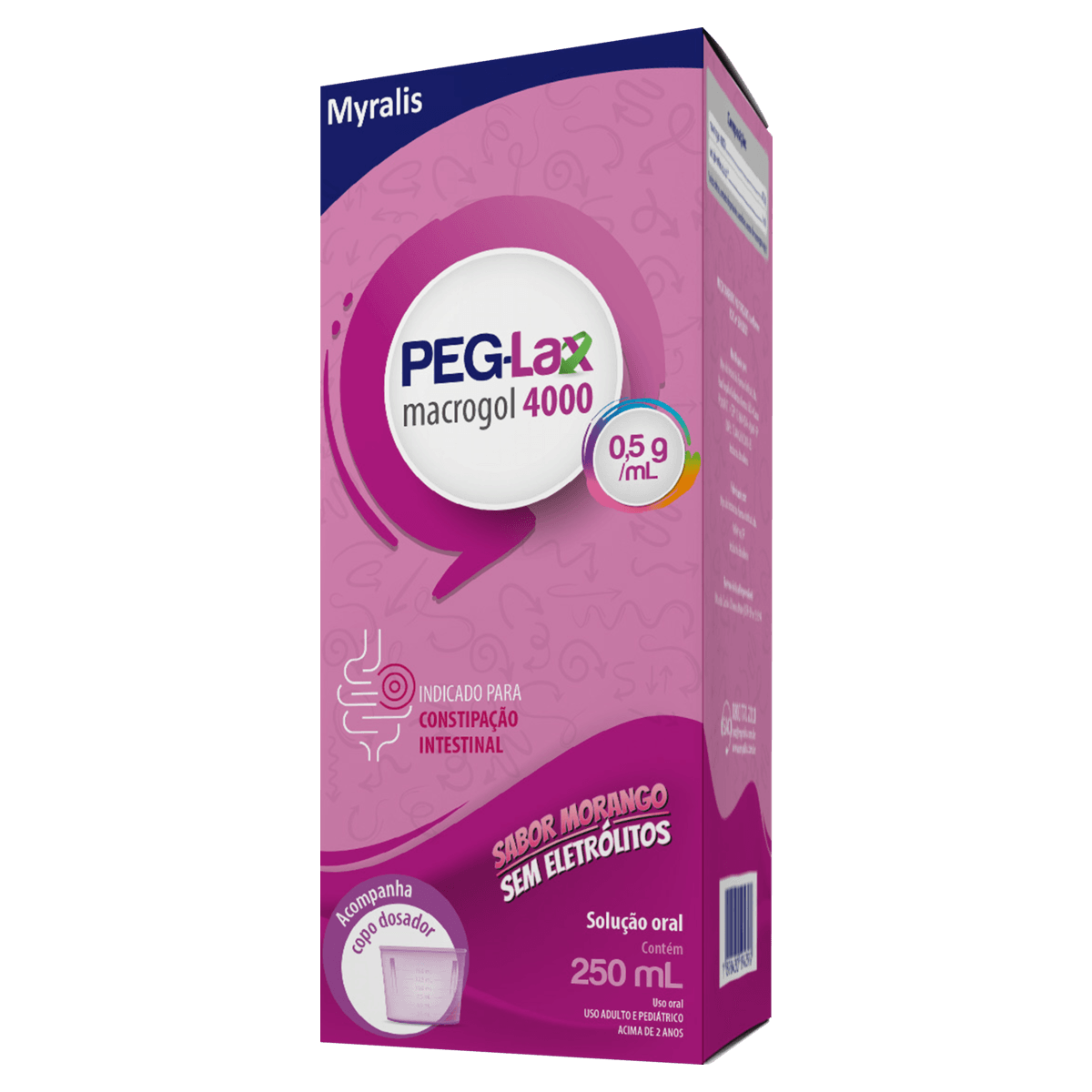 Laxante Peg-Lax 4000 Myralis Pharma Morango 0,5g/ml Solução Oral 250ml