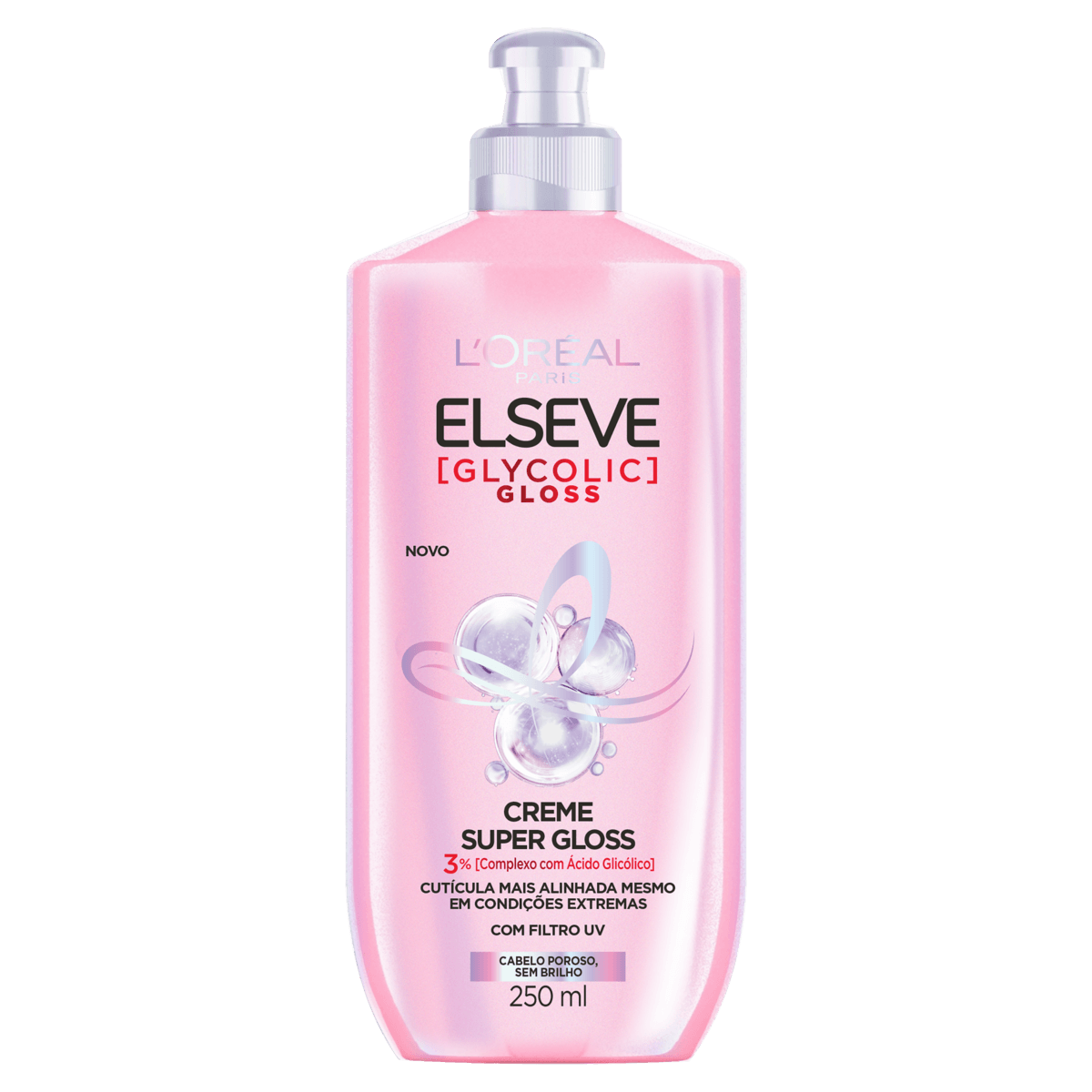 Creme Pentear Super Gloss L'oréal Paris Elseve Glycolic - 250ml