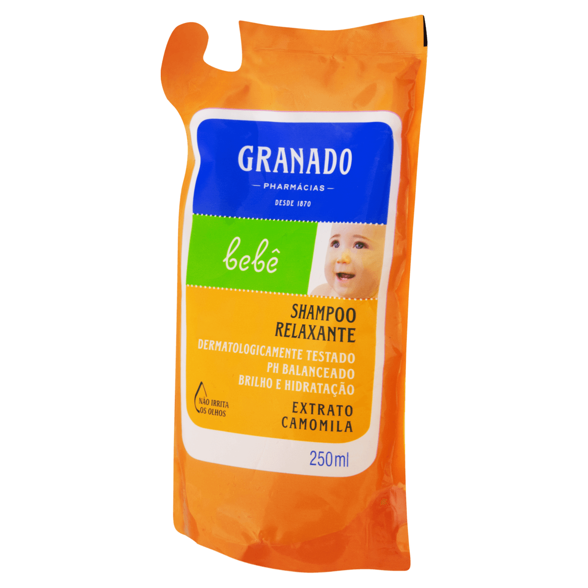 Shampoo Relaxante Extrato Camomila Granado Bebê Refil - 250ml