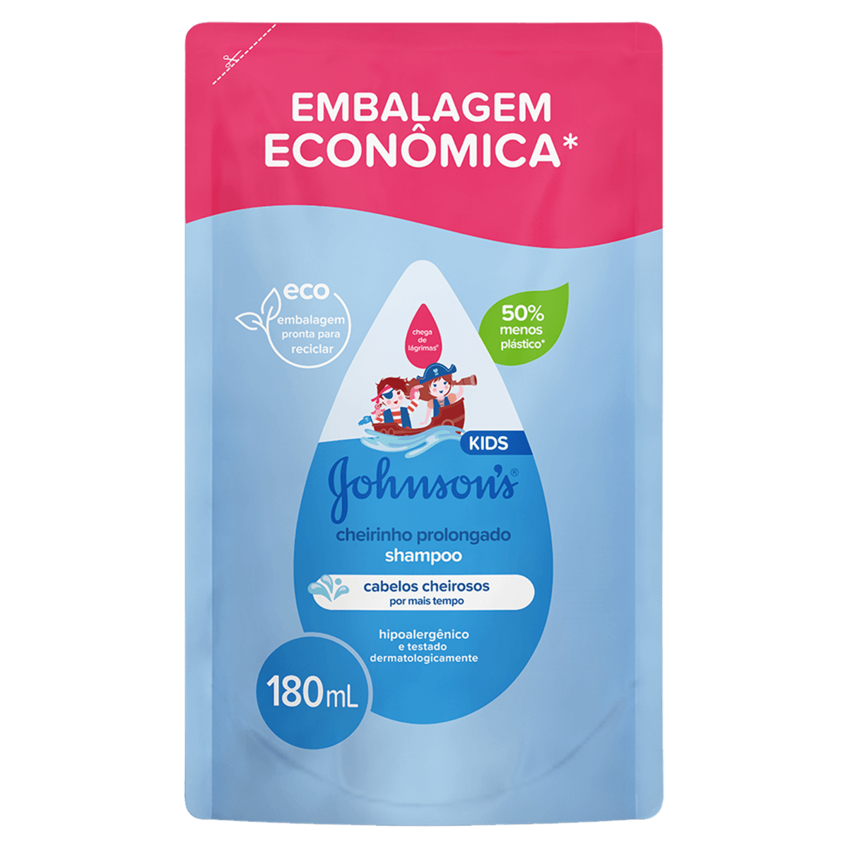 Shampoo Johnson's Kids Cheirinho Prolongado Sachê - 180ml