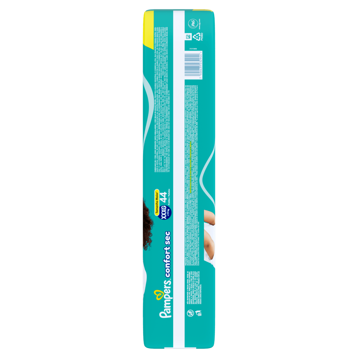 Pampers Fralda Descartável Confort Sec XXXG 44 Unidades - 12h Proteção Hipoalergênica - Imagem 3