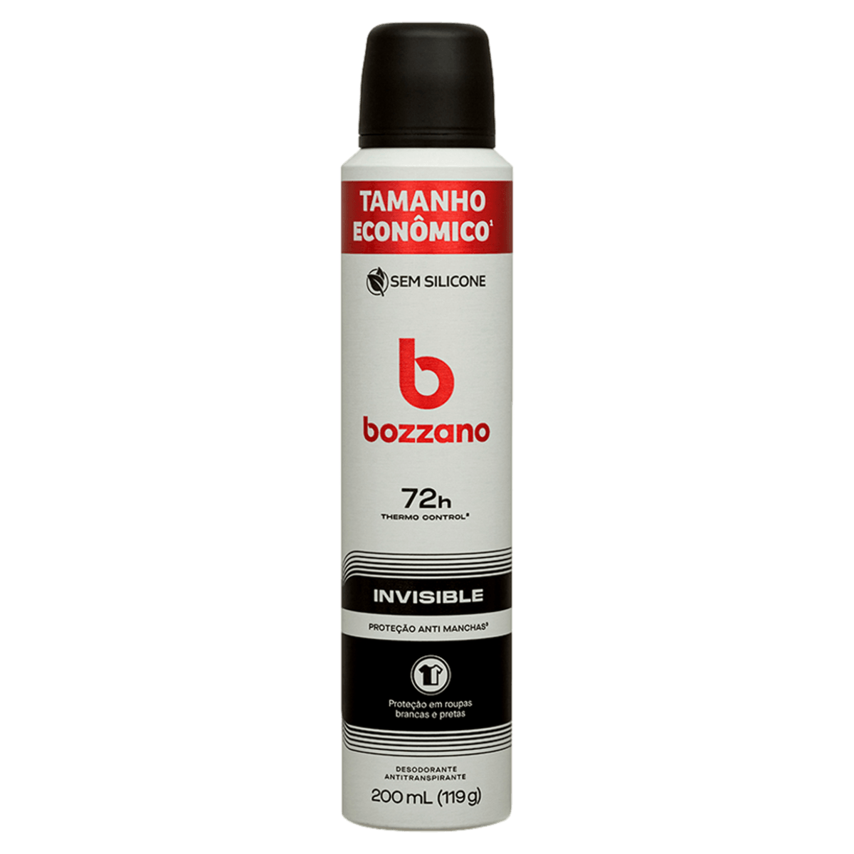 Desodorante Aerossol Bozzano Invisible 72h - 200ml