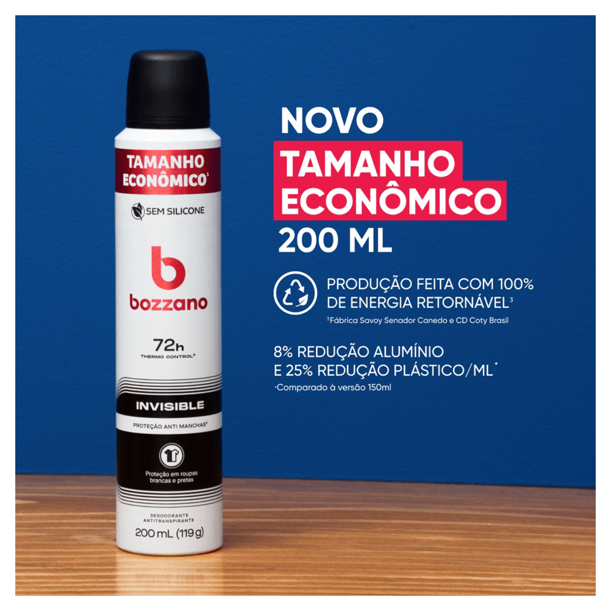 Desodorante Aerossol Bozzano Invisible 72h - 200ml - Imagem 4
