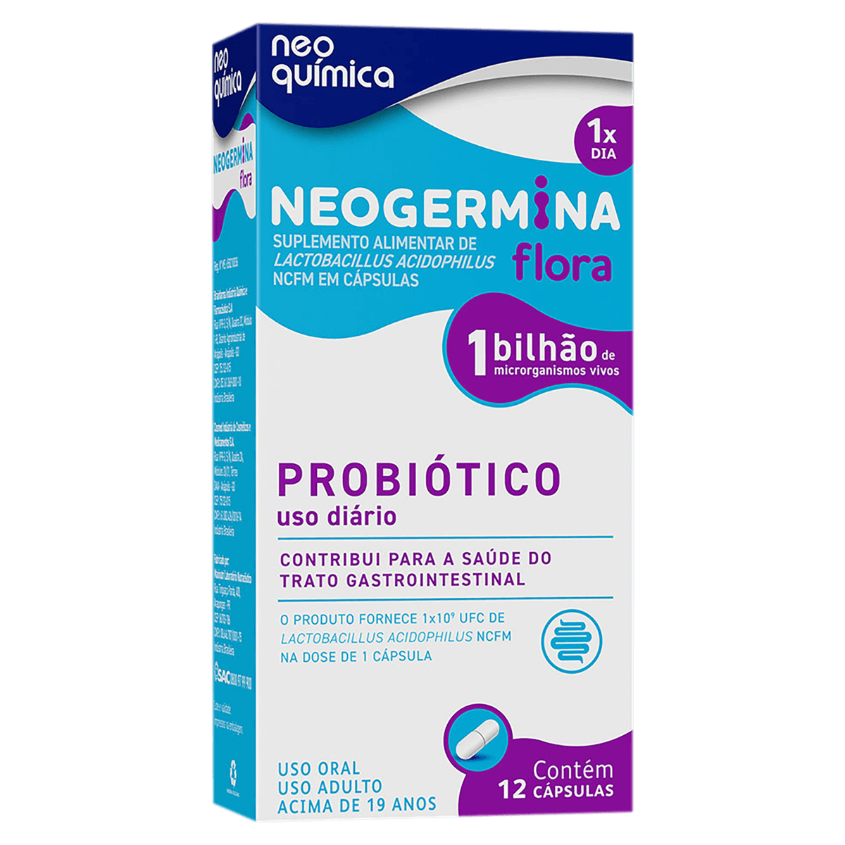 Neogermina Flora 1 Bilhão Neo Química - 12 Cápsulas