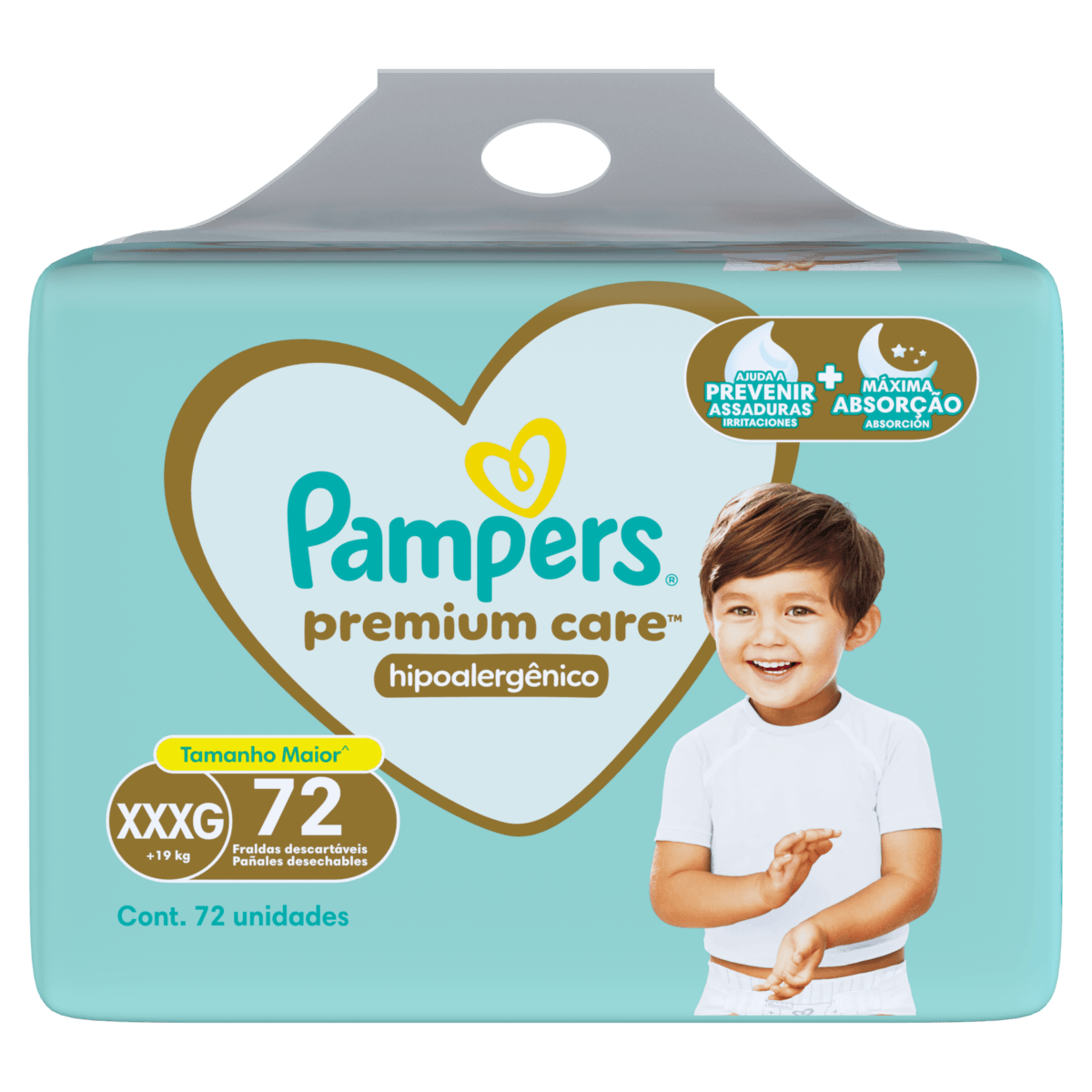Fralda Pampers Premium Care Max 72 Un XXXG