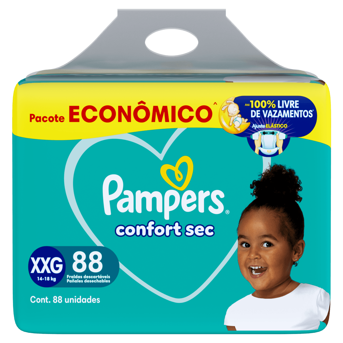 Fralda Pampers Confort Sec 88 unidades XXG