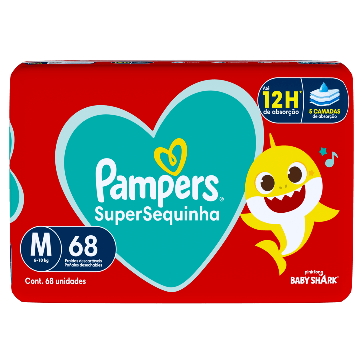 Fralda Pampers SuperSequinha 68 unidades M