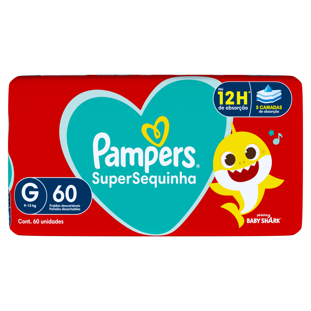 Fralda Pampers SuperSequinha 60 unidades G