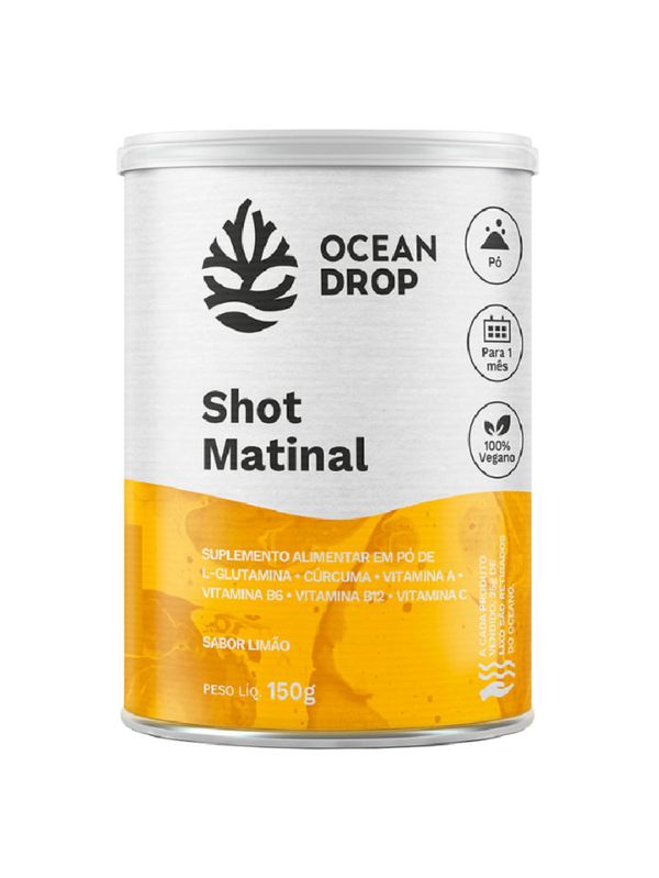 Shot Matinal Limão 150g Glutamina e Cúrcuma Ocean Drop
