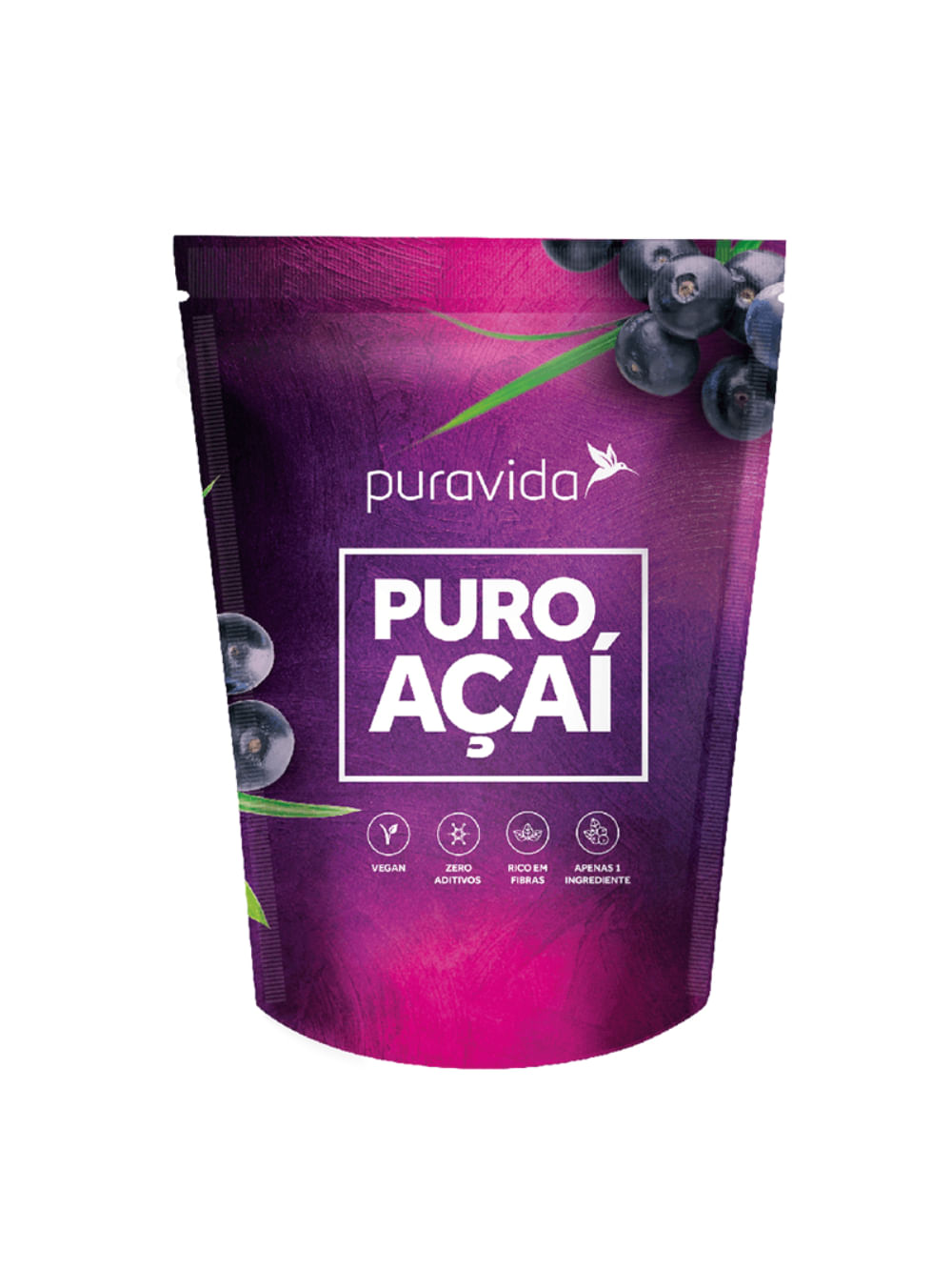 Açaí Liofilizado Orgânico em Pó 200g Puravida