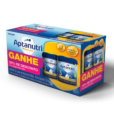 Kit Fórmula Infantil Aptanutri Premium 3 1 a 3 anos