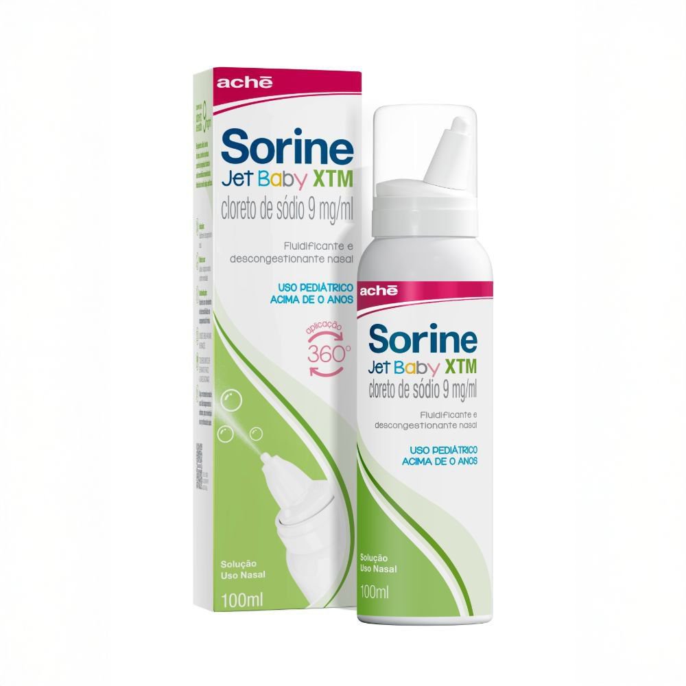 Sorine Jet Baby Xtm 9Mg/Ml 100Ml Solução Nasal - Aché