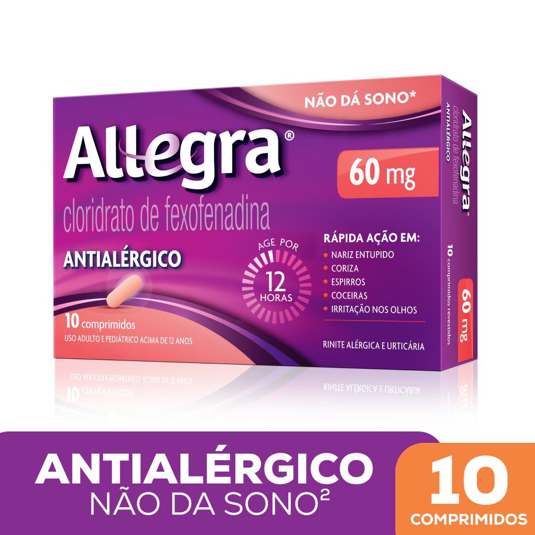 Allegra 60mg 10 Comprimidos Sanofi Aventis