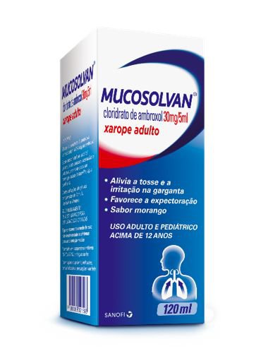 Xarope Mucosolvan 30Mg/Ml Morango Sanofi Caixa 120Ml