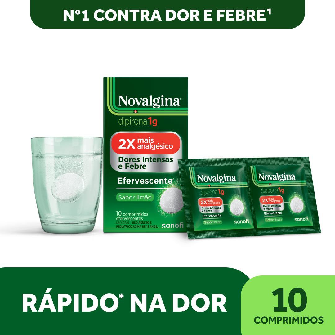 Novalgina Limão 1G - 10 Comprimidos Efervescentes