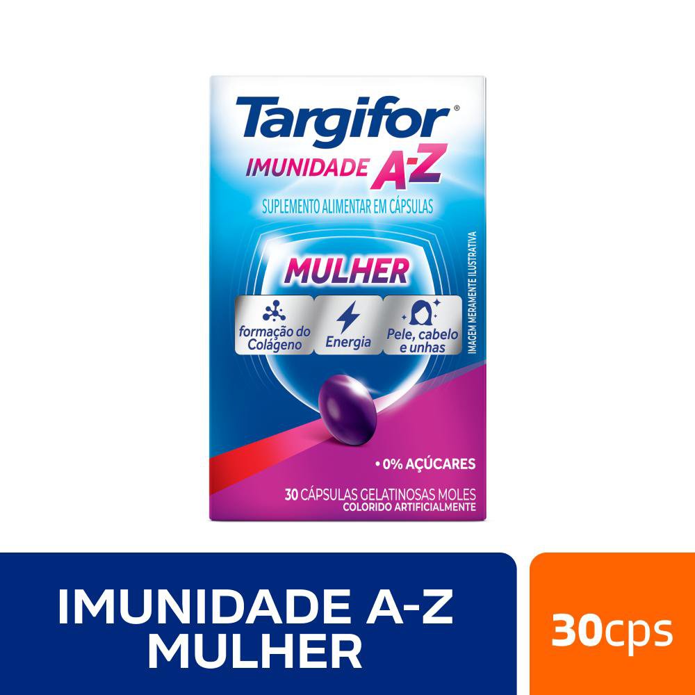Suplemento Alimentar Targifor Imunidade A-Z Mulher - 30 Cápsulas