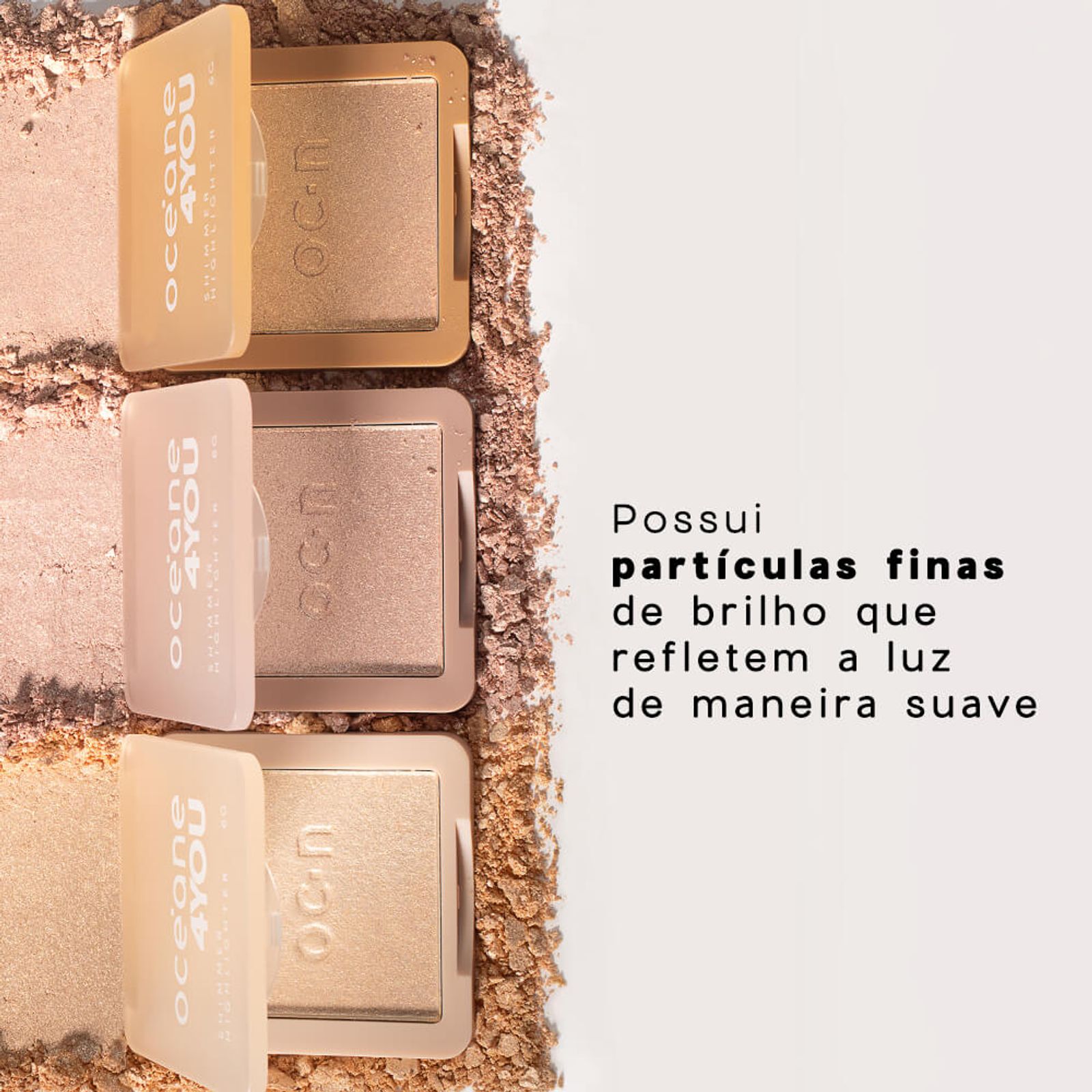 Océane 4you Shimmer Highlighter - Iluminador Facial 6g - Imagem 3