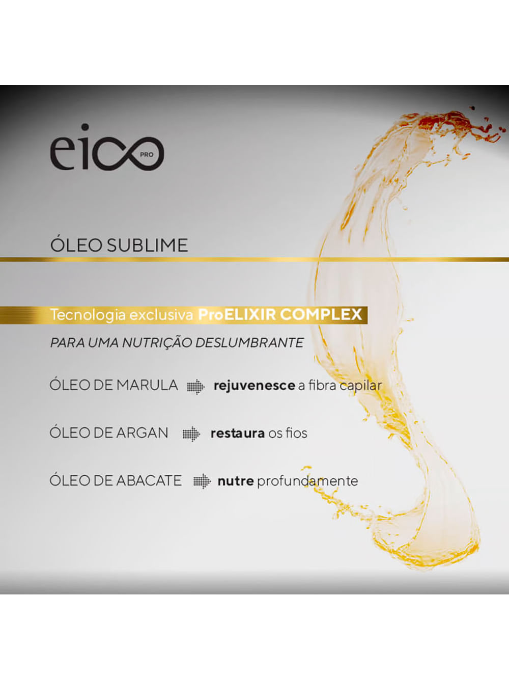 Eico Pro Óleo Sublime - Máscara Nutritiva 300g - Imagem 3