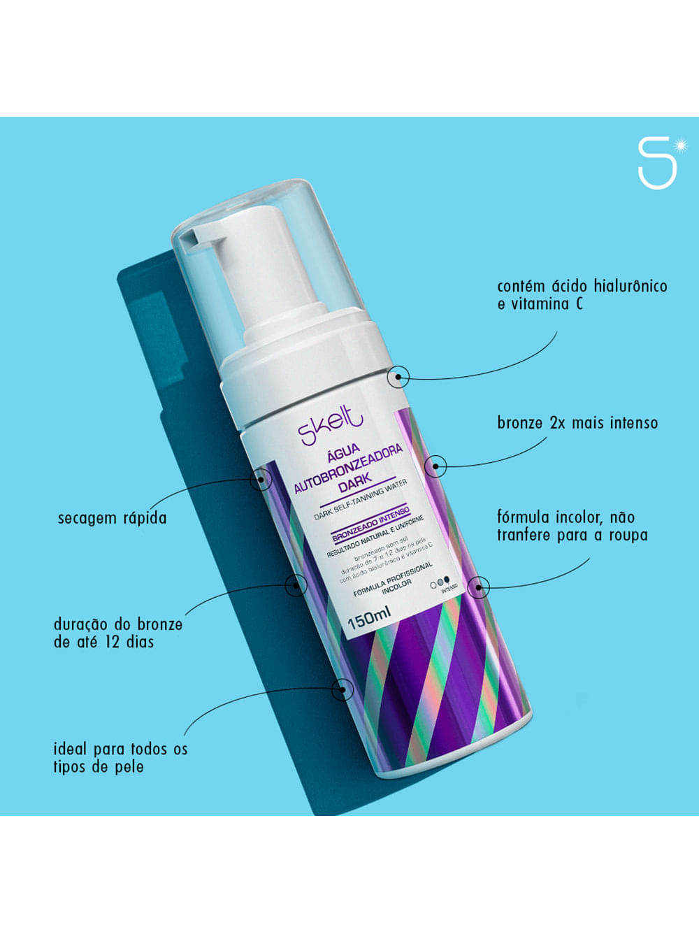 Skelt Água Autobronzeadora Dark - Autobronzeador - Imagem 3