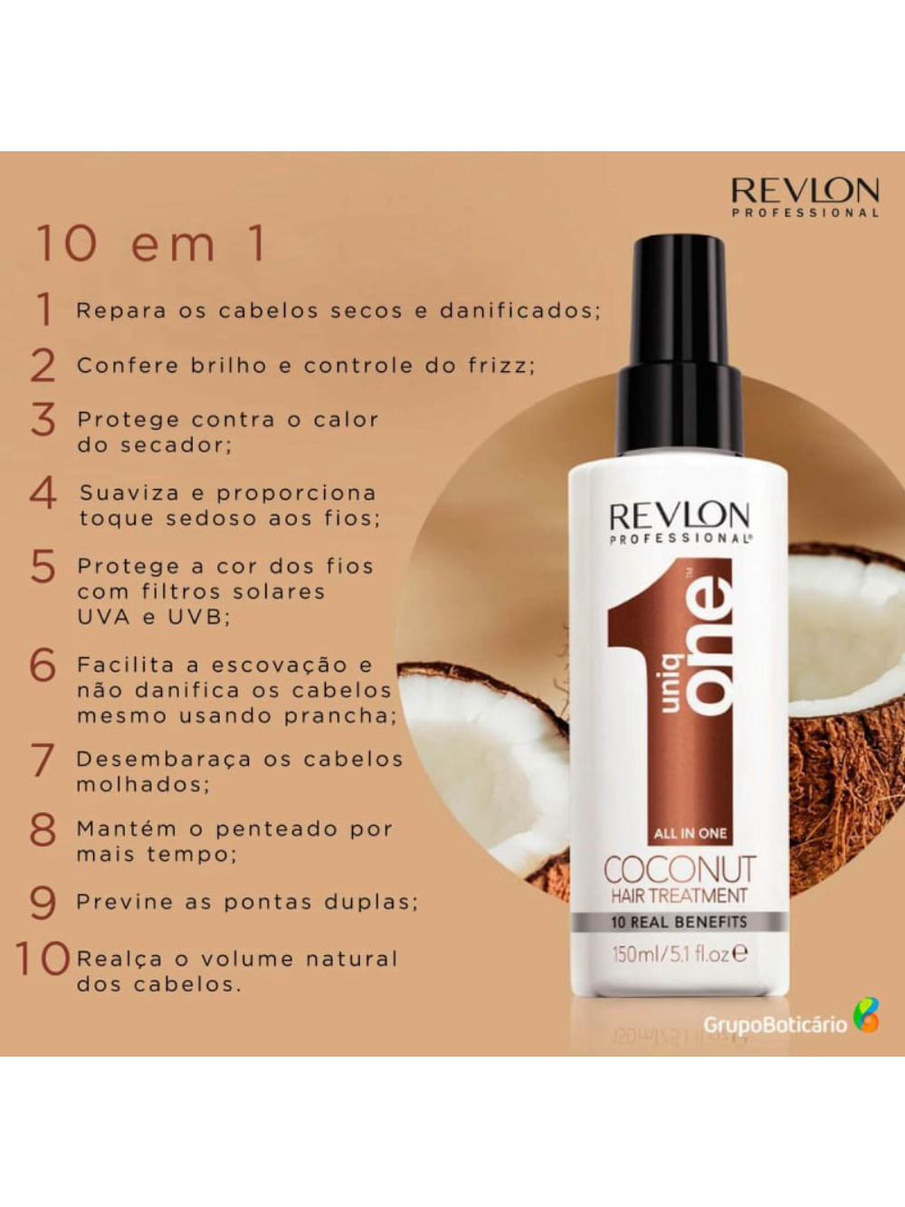 Revlon Professional Uniq One Coconut - Leave-in 150ml - Imagem 4