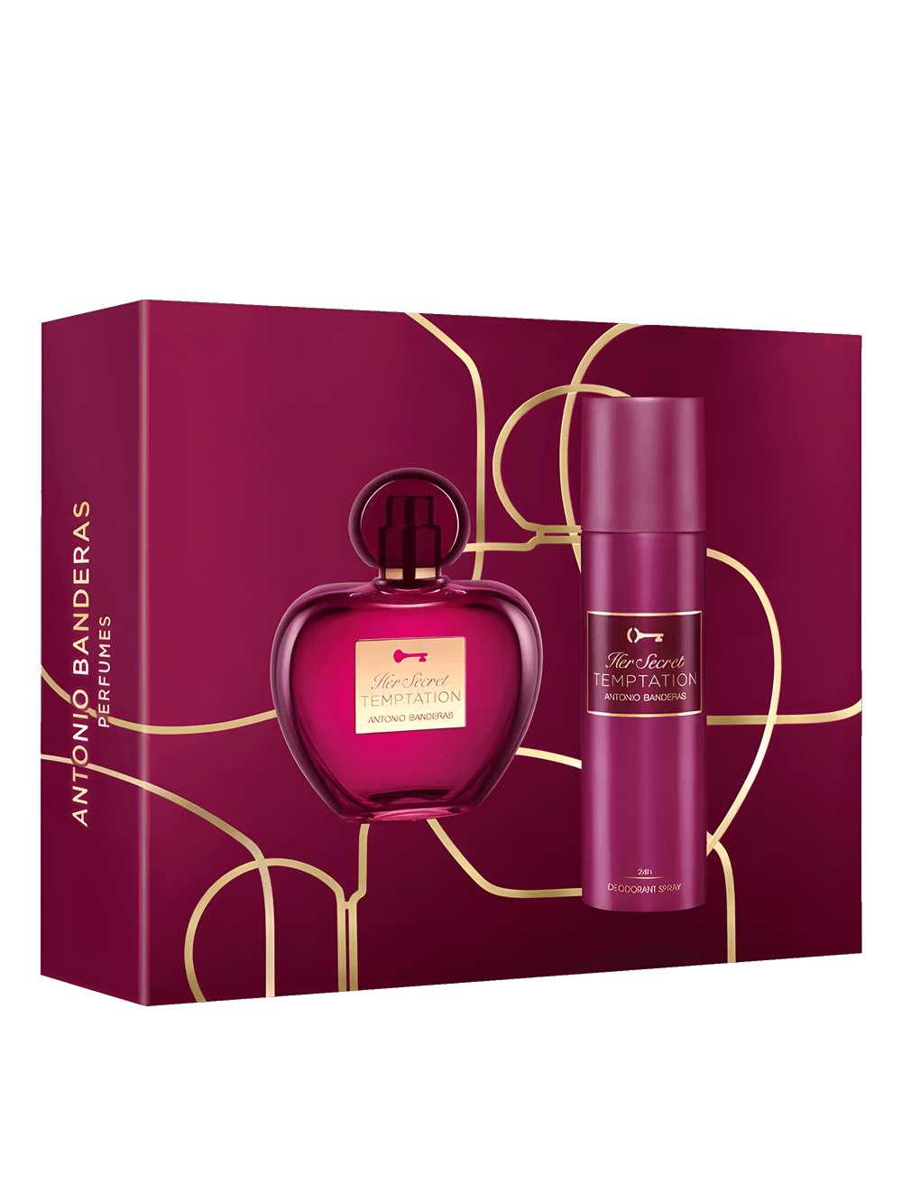 Kit Banderas Her Secret Temptation Feminino Edt 80ml + Deo 150ml