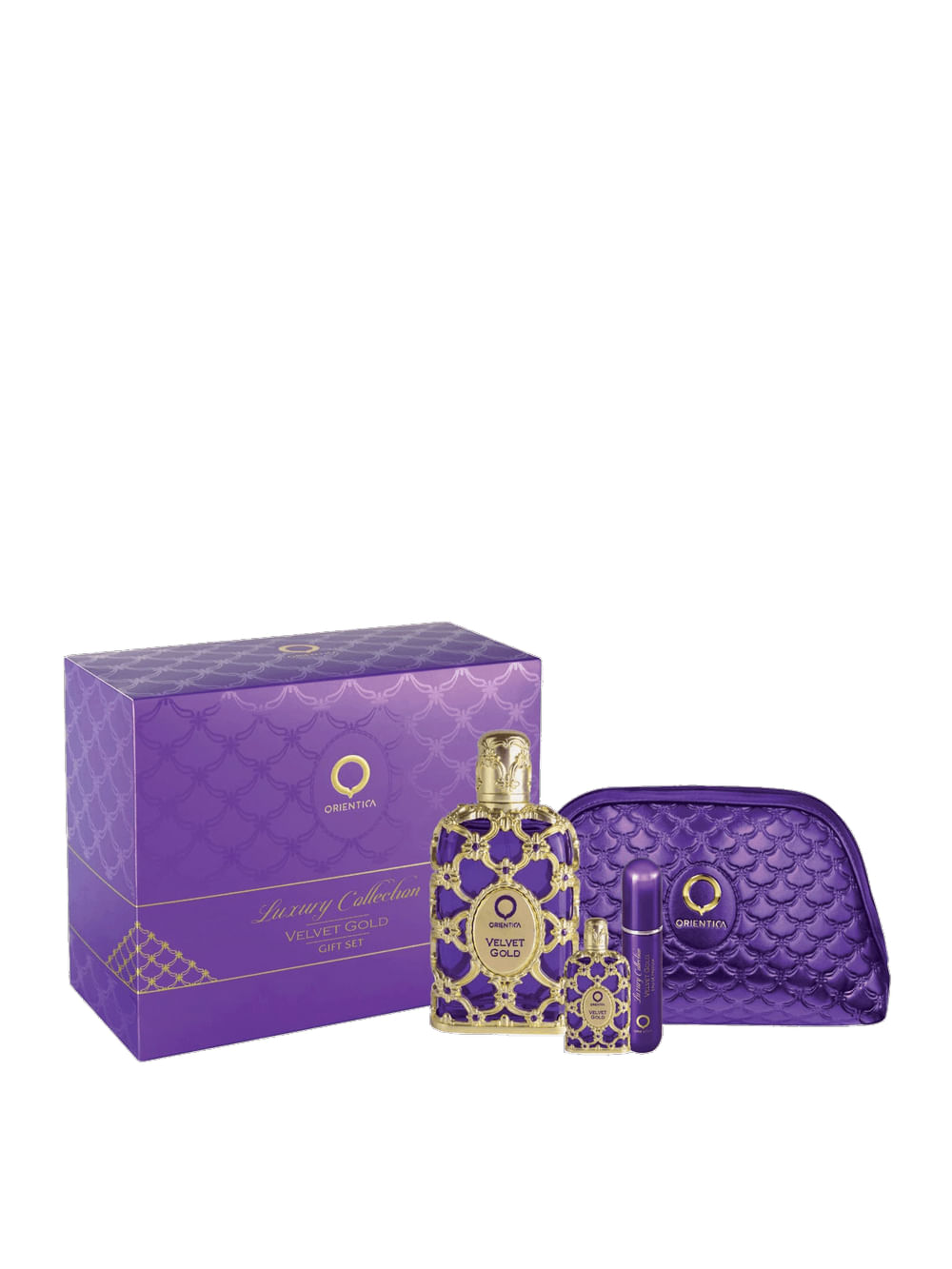 Kit Orientica Velvet Gold Feminino - EDP 80ml + Miniatura 7,5ml + Atomizador + Necessaire - Imagem 2