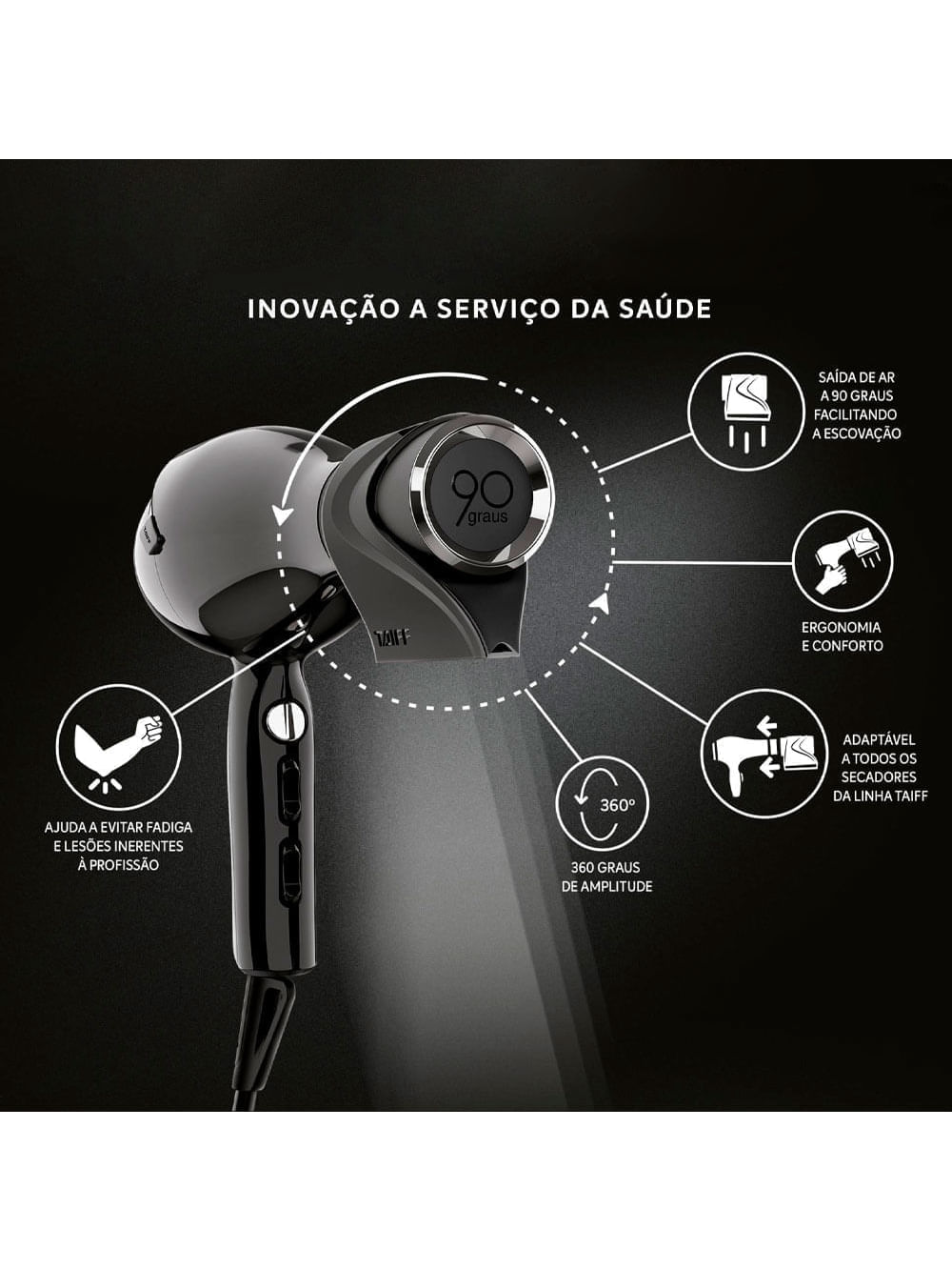 Taiff Bico 90 Graus para Secador - Imagem 5
