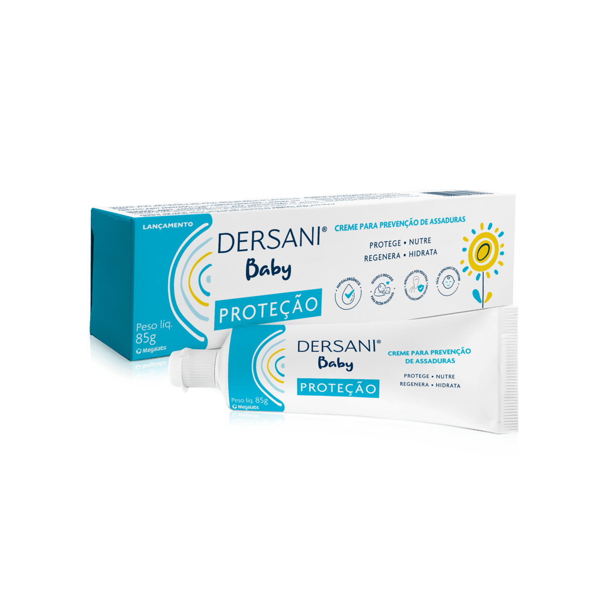 Dersani Pomada para Assaduras Hipoalergênica 85g para Recém-nascido Sem Fragrância