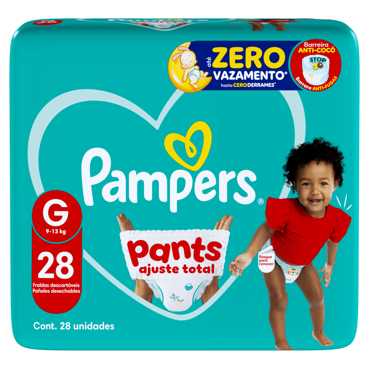 Fralda Pampers Pants Ajuste Total 28 unidades G