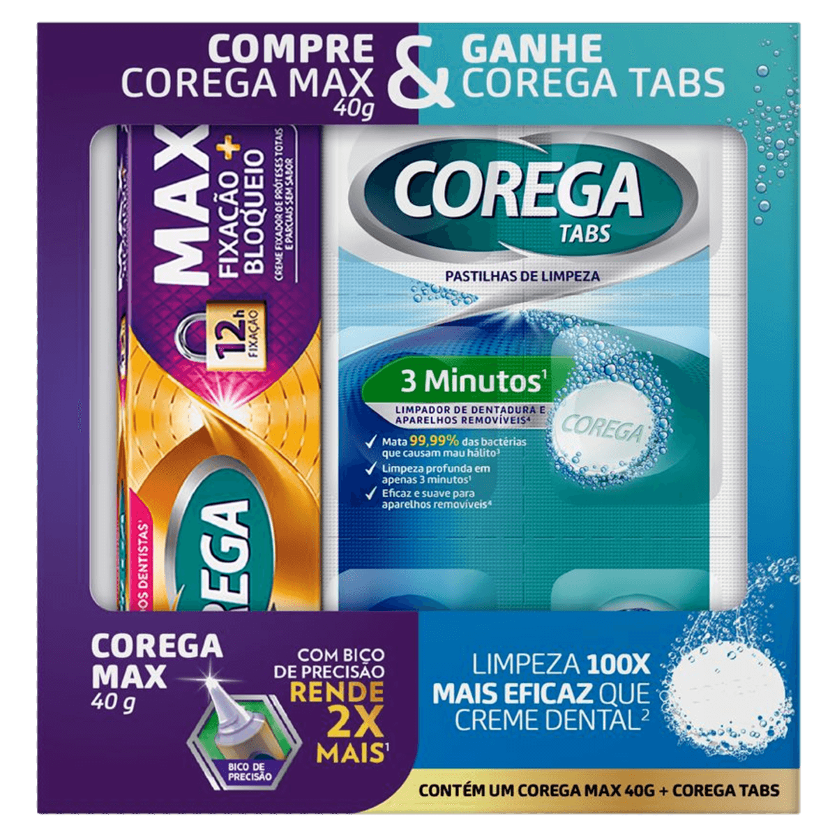 KIT COREGA FIX MAX 40G+ PAST LIMP TABS