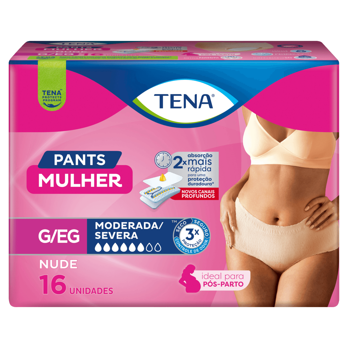 ROUP INT TENA PANTS MULHER G/EG 16UN