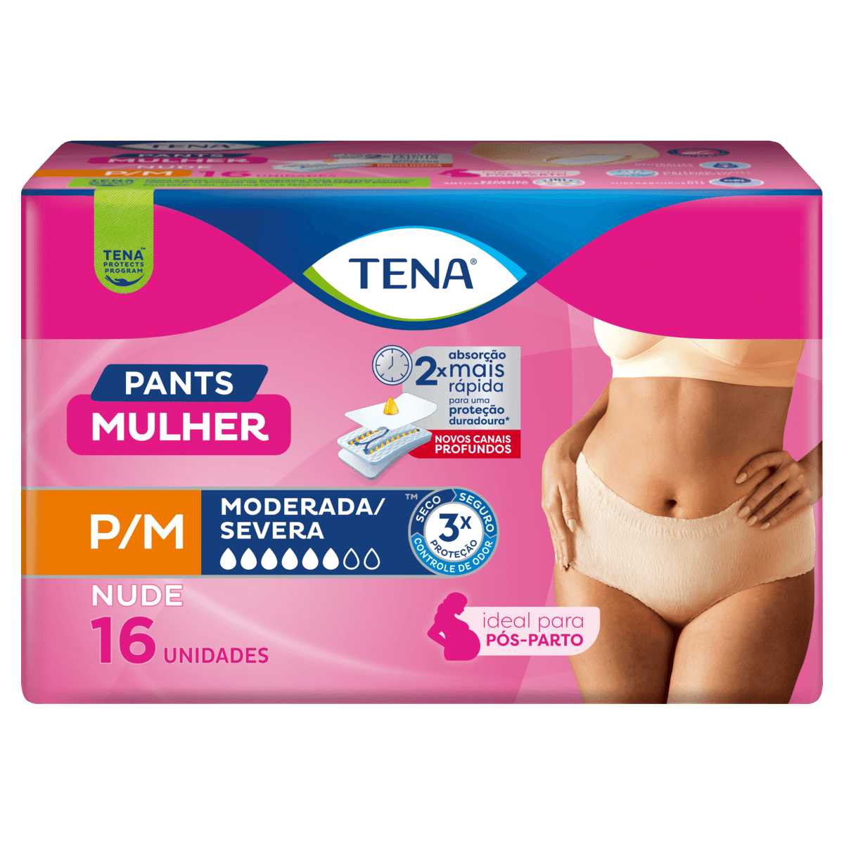 ROUP INT TENA PANTS MULHER P/M 16UN