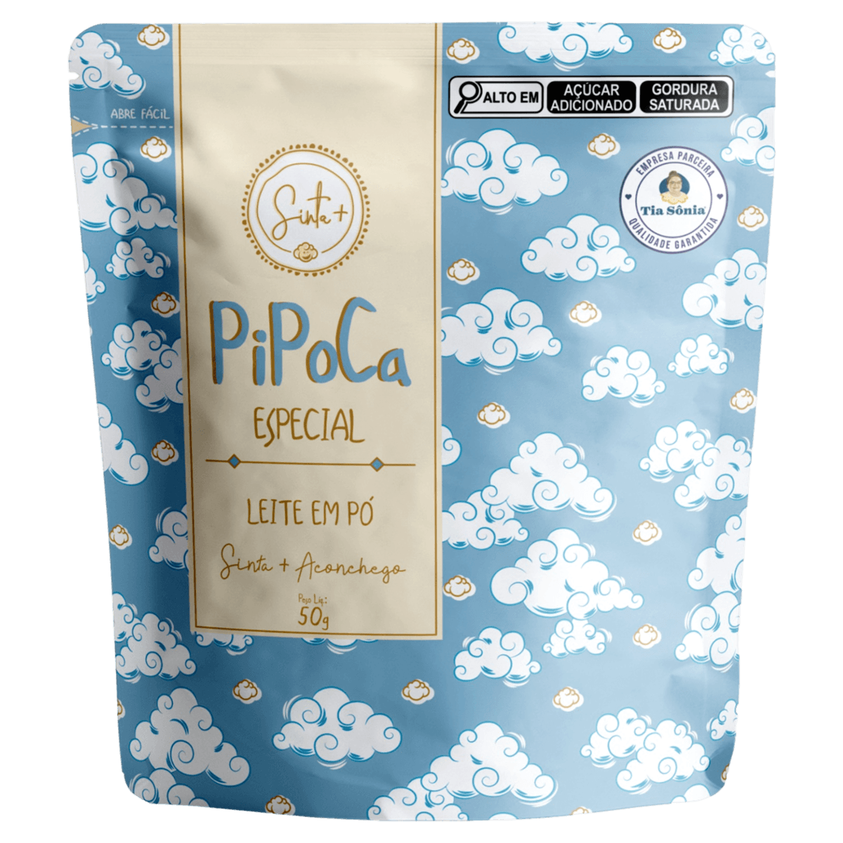PIPOCA SINTA+ C/LEITE PO 50G