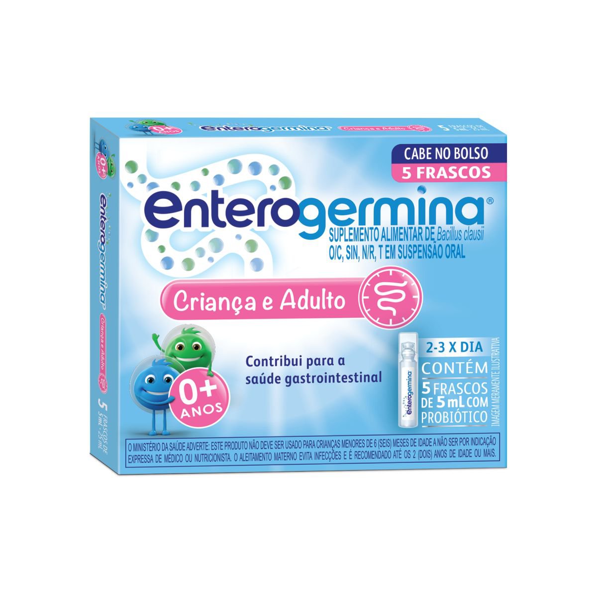Enterogermina Probiótico 5Ml - 5 Frascos