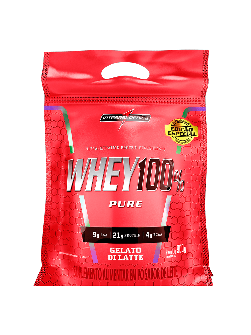 Whey Protein Concentrado Pouch 900g Gelato Di Latte