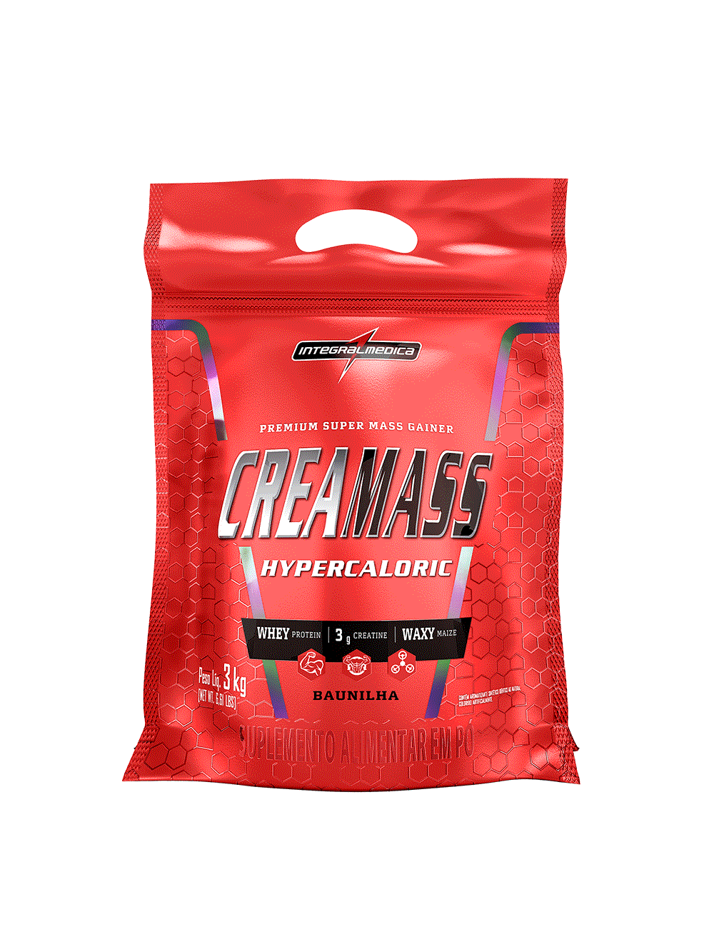 Creamass Hipercalorico com Creatina 3Kg Baunilha