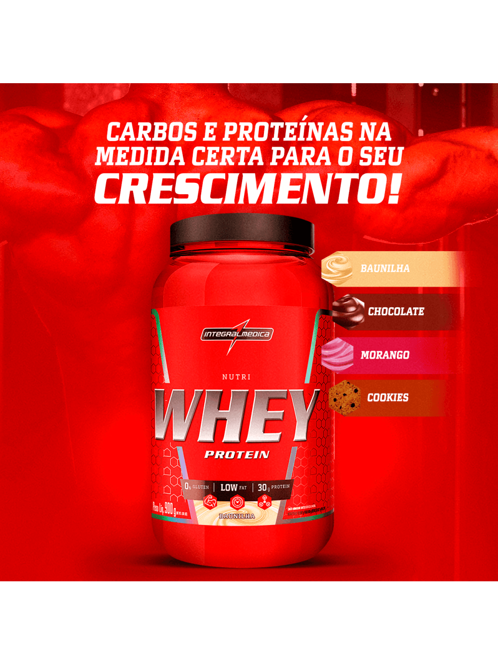 Nutri Whey Protein Pote 900g Baunilha - Imagem 2