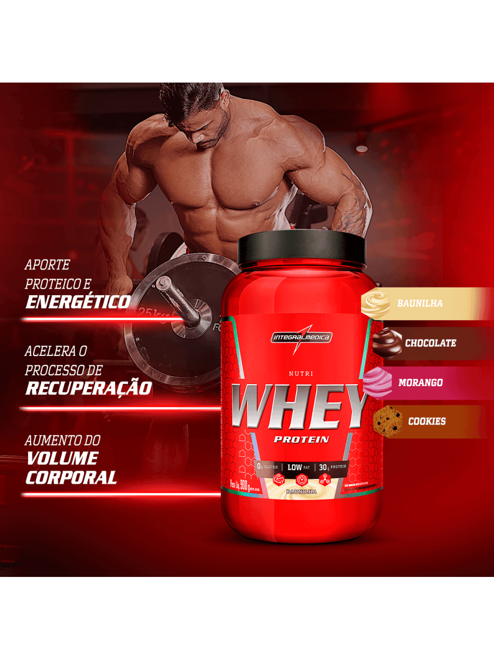 Nutri Whey Protein Pote 900g Cookies - Imagem 2