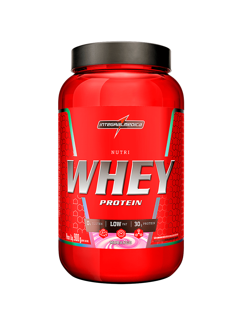 Nutri Whey Protein Pote 900g Morango