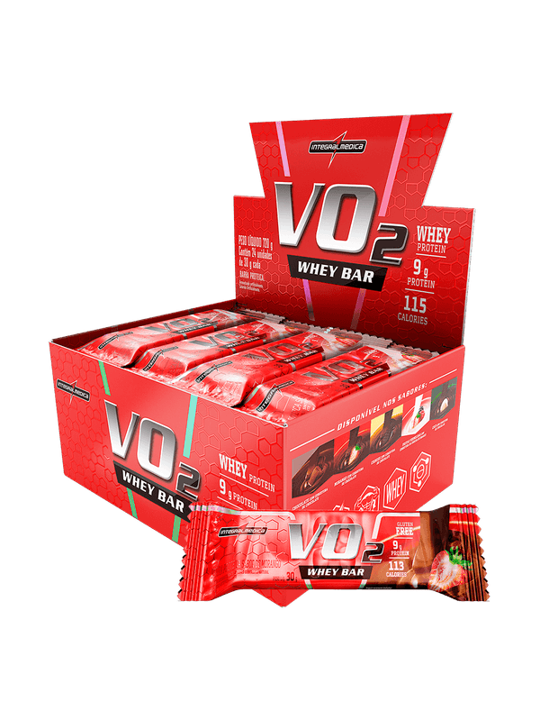 VO2 Whey Bar 12 unid Morango