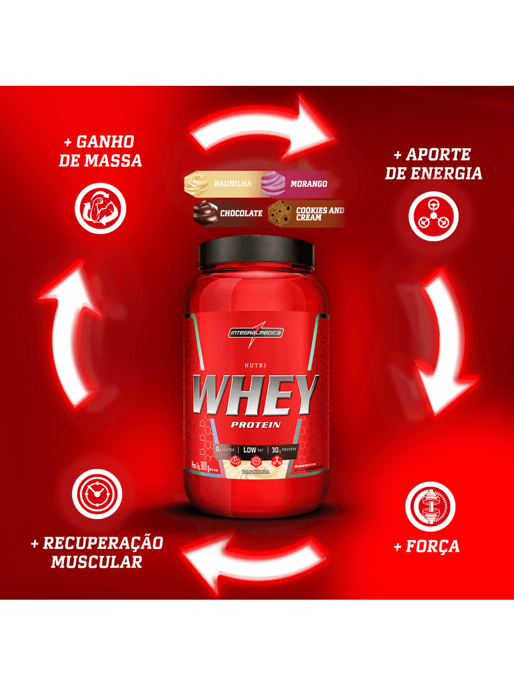 Nutri Whey Protein Pote 900g Chocolate - Imagem 6