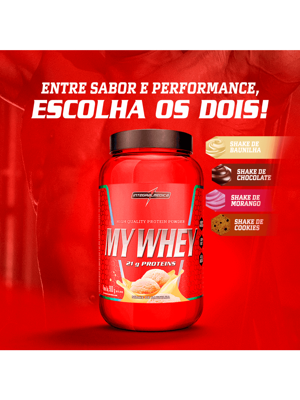 MY WHEY – High quality protein powder 900g Shake de Baunilha - Imagem 2
