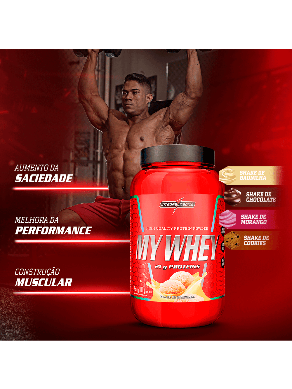 MY WHEY – High quality protein powder 900g Shake de Baunilha - Imagem 5