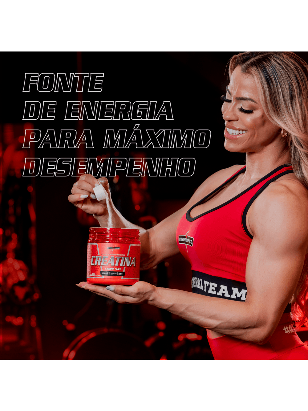 Creatina com Carboidrato 300g Laranja - Imagem 4