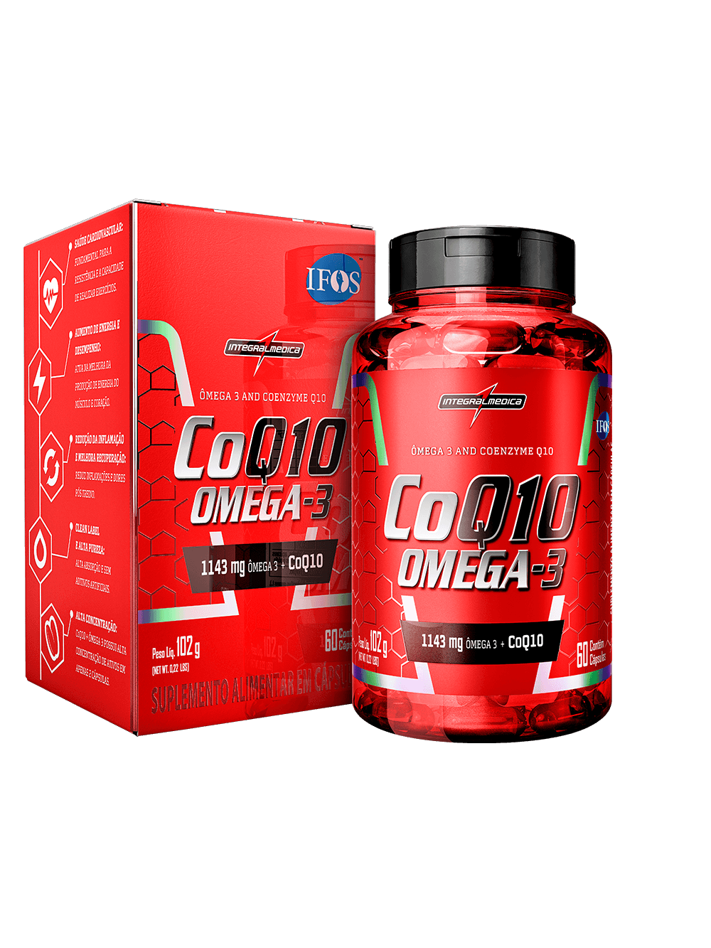 COQ10 Ômega 3 60 Cápsulas - Imagem 2